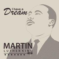 Martin Luther King Day flyer, banner or poster. MLK background. I have a dream vector