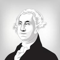 George Washington, president of the United States. Vector illustration