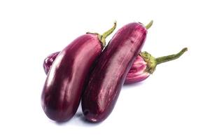 Eggplant or aubergine or brinjal vegetable isolated on a white background. photo