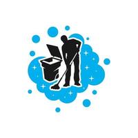 Men's cleaning service modern logo vector