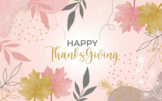 Thanksgiving watercolor floral background for banners, cards, posters, and invitations vector