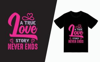 Valentines Day Typography T-Shirt Design Template vector