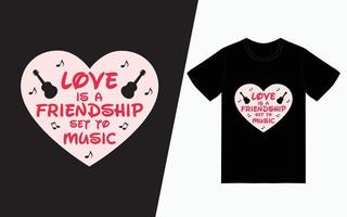 Valentines Day Typography T-Shirt Design Template vector