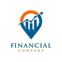 logotipo de marketing y negocios financieros. vector