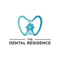 modern dental health home logo vector