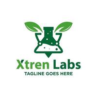 modern natural biological lab logo vector