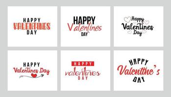 Happy valentine's day background with heart pattern and typography typographic lettering of text. Romantic love wallpaper banner. Quote, phrase and greeting. Vector illustration.