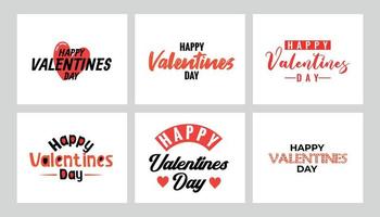 Happy valentine's day background with heart pattern and typography typographic lettering of text. Romantic love wallpaper banner. Quote, phrase and greeting. Vector illustration.