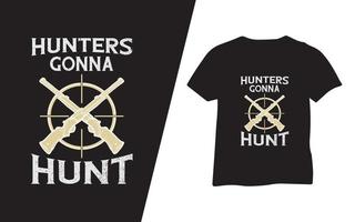 Hunting T-Shirt Design Template vector