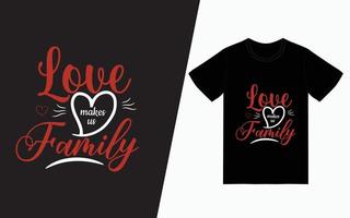 plantilla de diseño de camiseta de tipografía de san valentín vector