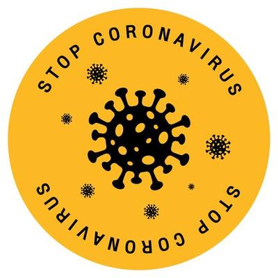 Virus stop icon. Coronavirus protection symbol.,Stop Covid-19 Sign and Symbol vector Illustration