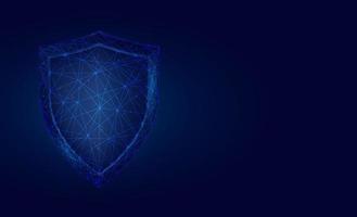 shield low poly vector illustrations.Protect and Security of Safe concept.