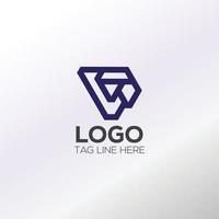 diseño de logotipo geométrico mínimo abstracto vector