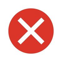 Red wrong mark icon Free Vector