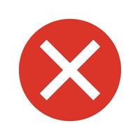 Red wrong mark icon Free Vector