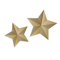 A set of shiny gold star icons. vector