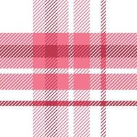 Plaid pattern seamless repeat vector in pink and white Design for print, tartan, gift wrap, textiles, checkered background for tablecloths