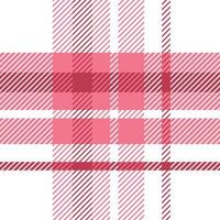 Plaid pattern seamless repeat vector in pink and white Design for print, tartan, gift wrap, textiles, checkered background for tablecloths