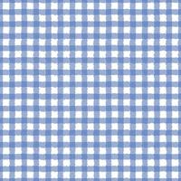 Gingham pattern seamless Plaid repeat vector in blue and white. Design for print, tartan, gift wrap, textiles, checkered background for tablecloths.