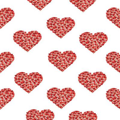 Seamless Pattern Pink Hearts Background Vector Illustration used for valentine cards on valentine's day