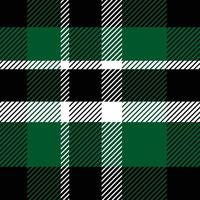 Chess pattern seamless plaid repeat vector in black and green Design for print, gingham, tartan, gift wrap, textiles, checkered background for tablecloth