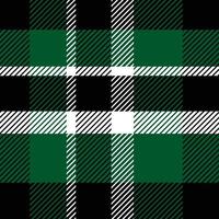 Chess pattern seamless plaid repeat vector in black and green Design for print, gingham, tartan, gift wrap, textiles, checkered background for tablecloth