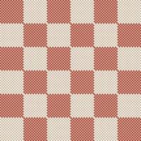 Chess pattern seamless plaid repeat vector in red and white. Design for print, gingham, tartan, gift wrap, textiles, checkered background for tablecloth