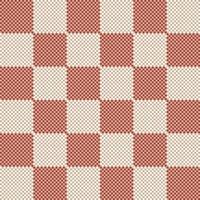 Chess pattern seamless plaid repeat vector in red and white. Design for print, gingham, tartan, gift wrap, textiles, checkered background for tablecloth