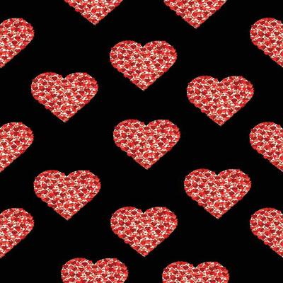 Seamless Pattern Pink Hearts Background Vector Illustration used for valentine cards on valentine's day