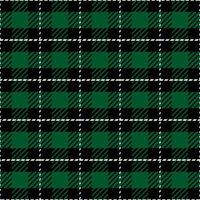 Chess pattern seamless plaid repeat vector in black and green Design for print, gingham, tartan, gift wrap, textiles, checkered background for tablecloth