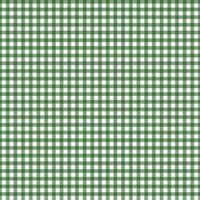 Gingham pattern seamless Plaid repeat vector in green and white. Design for print, tartan, gift wrap, textiles, checkered background for tablecloth