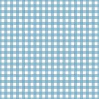 Gingham pattern seamless Plaid repeat vector in blue and white. Design for print, tartan, gift wrap, textiles, checkered background for tablecloths.