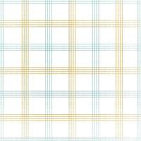 Plaid pattern seamless repeat vector in yellow and blue. Design for print, tartan, gift wrap, textiles, checkered background for tablecloths.