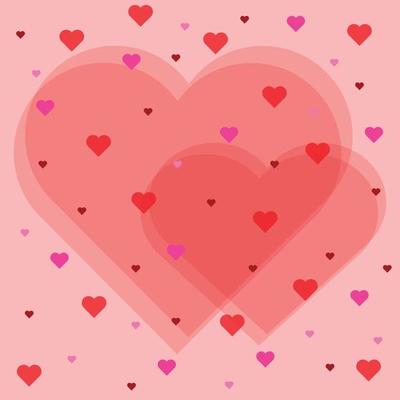 Pink Hearts Background Vector Illustration used for valentine cards on valentine's day