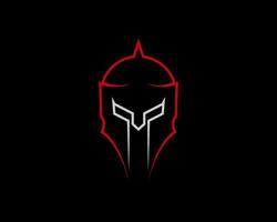 Spartan helmet with outline style vector