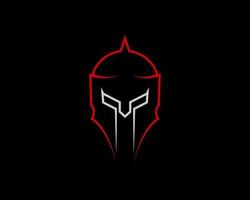 Spartan helmet with outline style vector