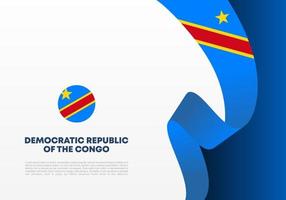 fondo del día de la independencia de la república del congo para la celebración nacional vector