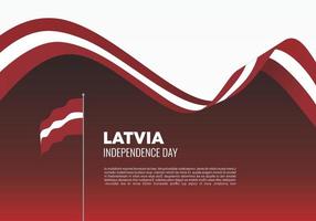 Cartel de fondo del día de la independencia de Letonia para la celebración nacional. vector