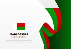 cartel de fondo del día de la independencia de madagascar para la celebración nacional vector