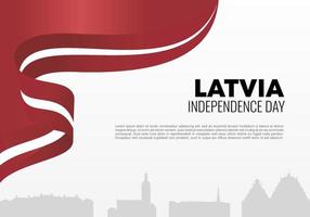 Cartel de fondo del día de la independencia de Letonia para la celebración nacional. vector