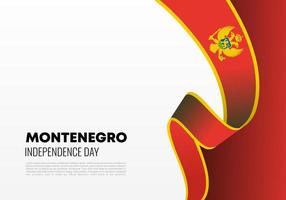 cartel de fondo del día de la independencia de montenegro para la celebración nacional vector