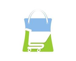 Shopping bag with cart inside