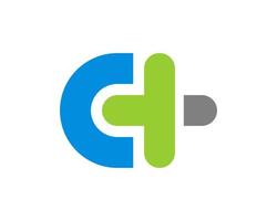Abstract shape and health cross vector