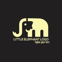 pequeño logo de elefante vector