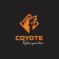 logo de cabeza de coyote vector