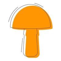 Mushroom icon isolated on white background. Flat vector illustration