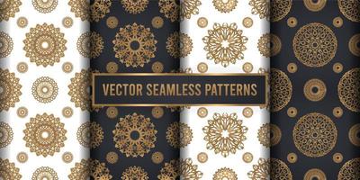 Ornamental seamless pattern background vector