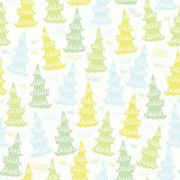 seamless christmas festive pattern background with multicolour layers pine tree vector