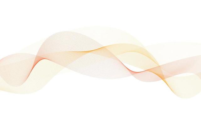 Wave lines flowing. Motion dynamic red and orange lines isolated on white background. Abstract wave element for design. Vector illustration