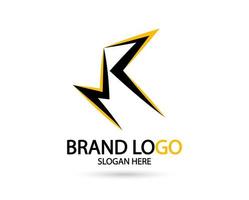 Luxury letter R logo template Flash concept. Royal premium logo template vector